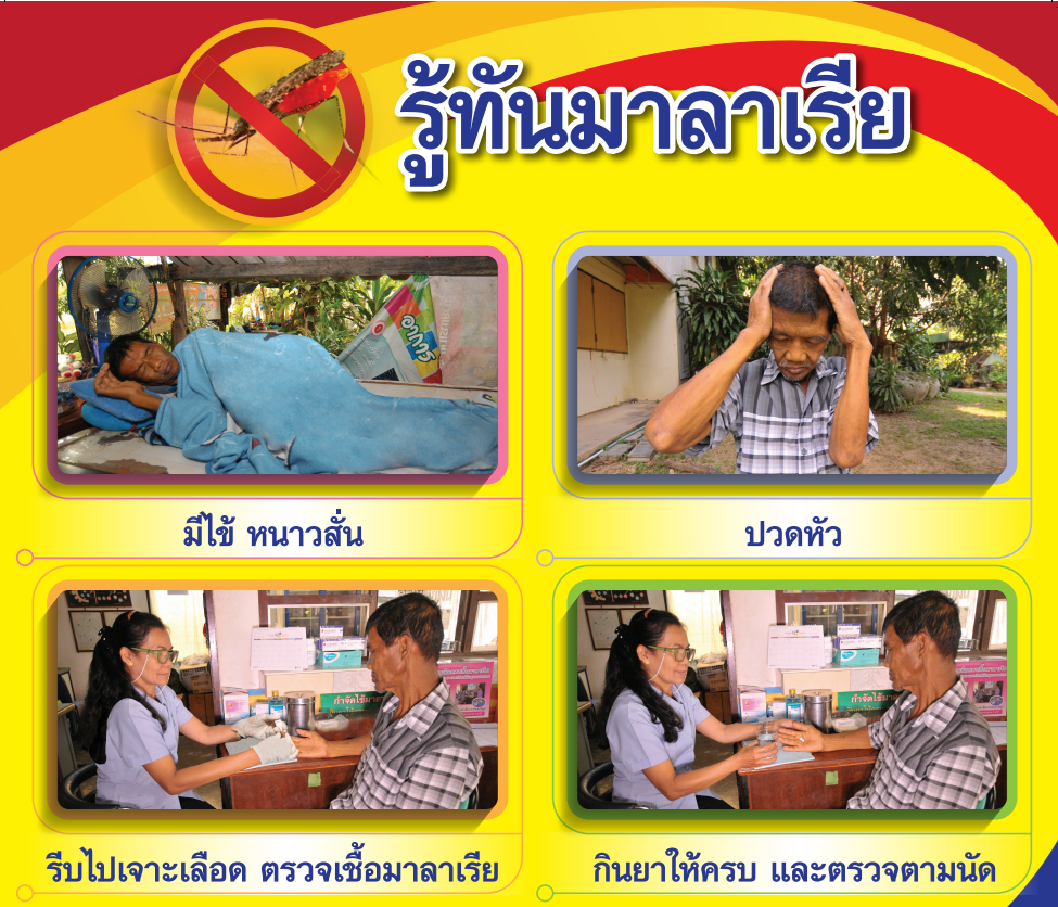 แผ่นโปสเตอร์ รู้ทันมาลาเรีย 4 ภาษา (ไฟล์ zip)